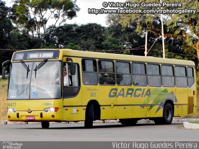 Viação Garcia 6477 na cidade de Maringá, Paraná, Brasil, por Victor Hugo Guedes Pereira. ID da foto: 2182611.