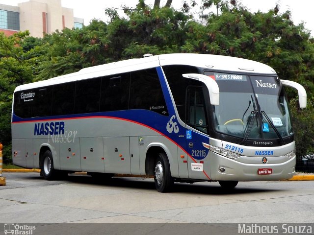 Viação Nasser 212115 na cidade de São Paulo, São Paulo, Brasil, por Matheus Souza. ID da foto: 2182685.