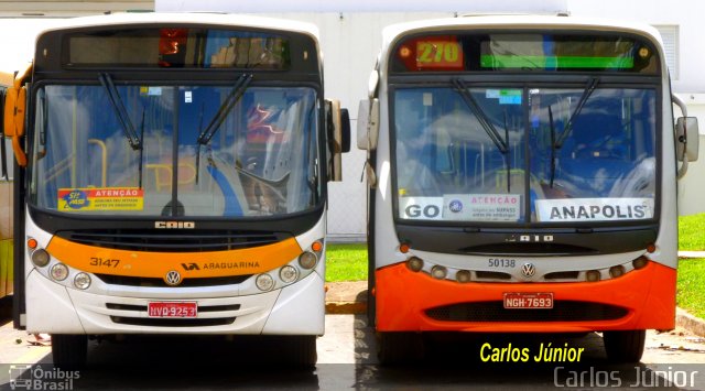 Rápido Araguaia 50138 na cidade de Goiânia, Goiás, Brasil, por Carlos Júnior. Número da foto: #2183605.