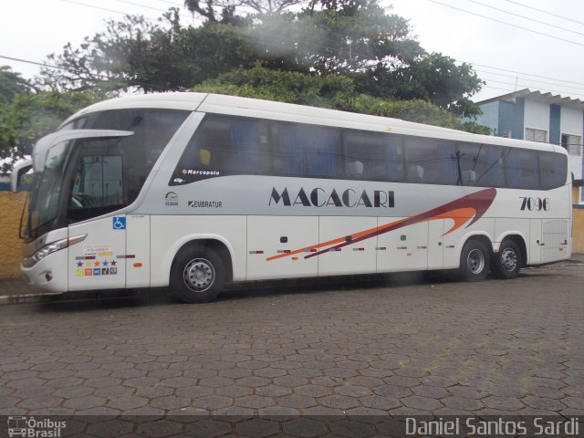 Auto Ônibus Macacari 7096 na cidade de Praia Grande, São Paulo, Brasil, por Daniel Santos Sardi. Número da foto: #2181845.