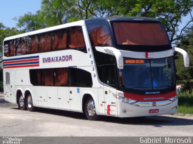 Expresso Embaixador 431 na cidade de Pelotas, Rio Grande do Sul, Brasil, por Gabriel  Morosoli. Número da foto: #2184593.