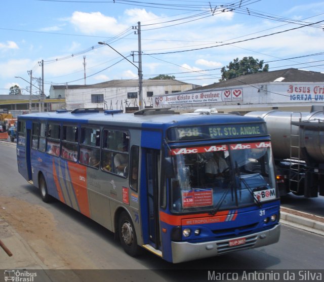 Auto Viação ABC 31 na cidade de São Bernardo do Campo, São Paulo, Brasil, por Marco Antonio da Silva. Número da foto: #2148380.