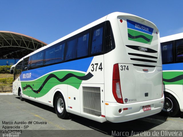 Bel-Tour Transportes e Turismo 374 na cidade de Aparecida, São Paulo, Brasil, por Marco Aurélio de Oliveira. Número da foto: #2148119.