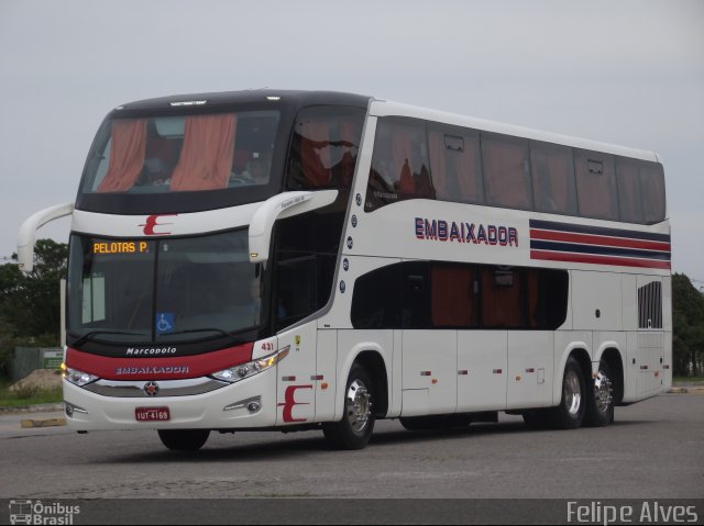 Expresso Embaixador 431 na cidade de Pelotas, Rio Grande do Sul, Brasil, por Felipe Alves. ID da foto: 2148082.