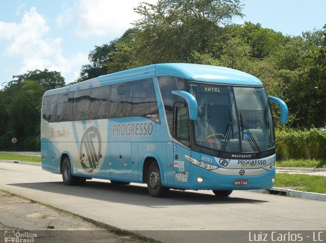 Auto Viação Progresso 6191 na cidade de Recife, Pernambuco, Brasil, por Luiz Carlos de Santana. ID da foto: 2187711.