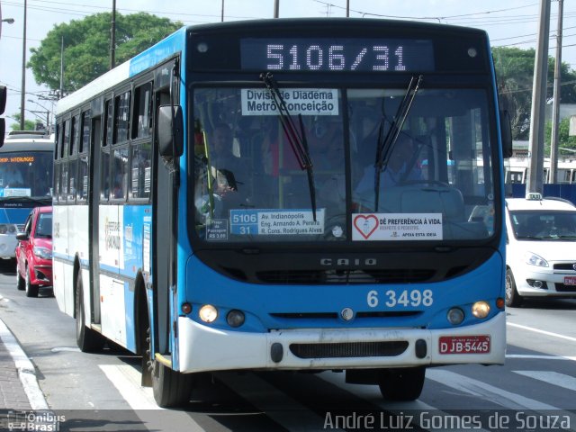 Viação Paratodos > São Jorge > Metropolitana São Paulo > Mobibrasil 6 3498 na cidade de São Paulo, São Paulo, Brasil, por André Luiz Gomes de Souza. ID da foto: 2190181.