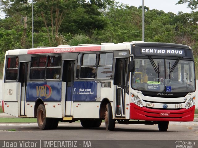 VBL - Viação Branca do Leste 1413 na cidade de Imperatriz, Maranhão, Brasil, por João Victor. ID da foto: 2189361.