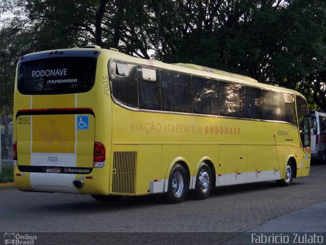 Viação Itapemirim 7005 na cidade de São Paulo, São Paulo, Brasil, por Fabricio Zulato. ID da foto: 2192594.