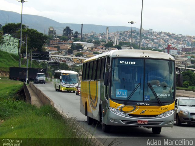 Viação Santa Edwiges 6210 na cidade de Belo Horizonte, Minas Gerais, Brasil, por Adão Raimundo Marcelino. Número da foto: #2194355.