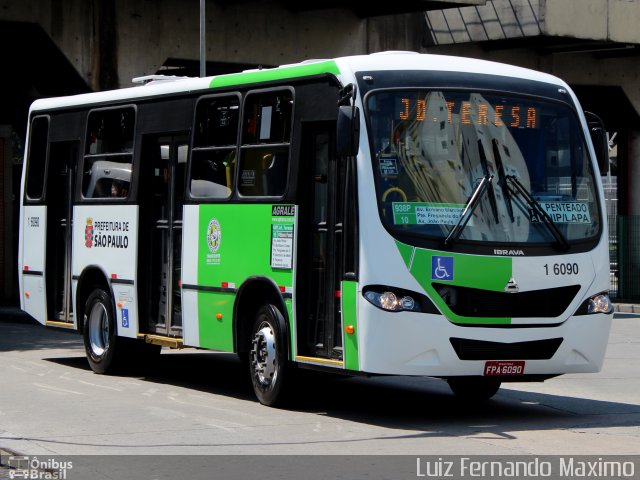 Transcooper > Norte Buss 1 6090 na cidade de São Paulo, São Paulo, Brasil, por Luiz Fernando Maximo. ID da foto: 2193968.