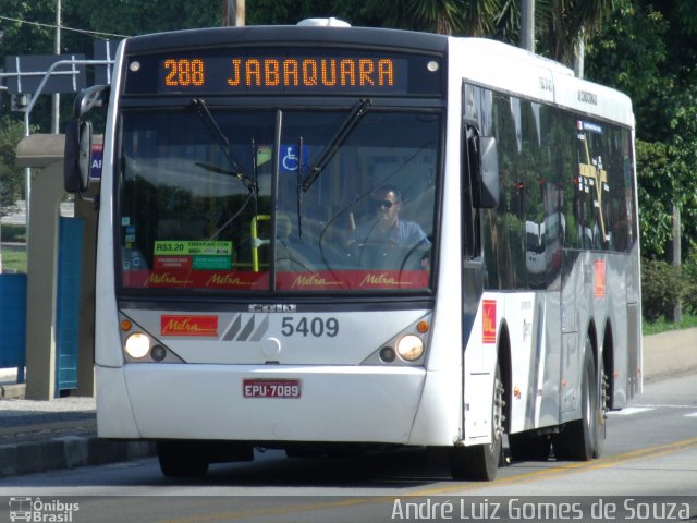 Metra - Sistema Metropolitano de Transporte 5409 na cidade de São Paulo, São Paulo, Brasil, por André Luiz Gomes de Souza. ID da foto: 2193644.