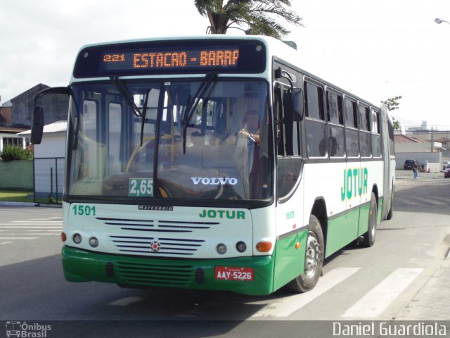 Jotur - Auto Ônibus e Turismo Josefense 1501 na cidade de Palhoça, Santa Catarina, Brasil, por Daniel Guardiola. ID da foto: 2193385.