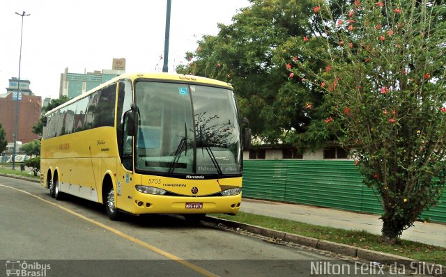 Viação Itapemirim 5705 na cidade de Curitiba, Paraná, Brasil, por Nilton Félix da Silva. Número da foto: #2193330.