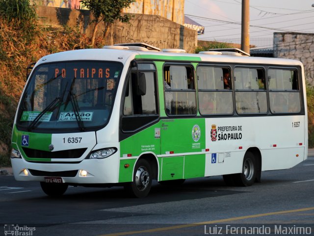 Transcooper > Norte Buss 1 6357 na cidade de São Paulo, São Paulo, Brasil, por Luiz Fernando Maximo. ID da foto: 2193956.