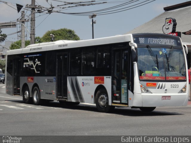 Metra - Sistema Metropolitano de Transporte 5223 na cidade de São Paulo, São Paulo, Brasil, por Gabriel Cardoso Lopes. ID da foto: 2196246.