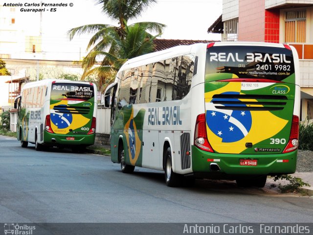 Real Brasil Turismo 390 na cidade de Guarapari, Espírito Santo, Brasil, por Antonio Carlos Fernandes. ID da foto: 2195859.