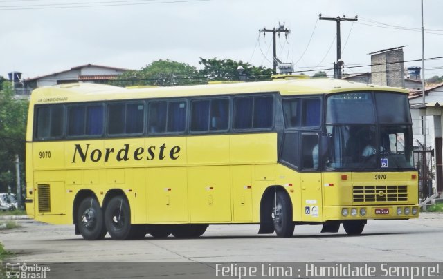 Viação Nordeste 9070 na cidade de Natal, Rio Grande do Norte, Brasil, por Felipe Lima Araújo. ID da foto: 2194916.