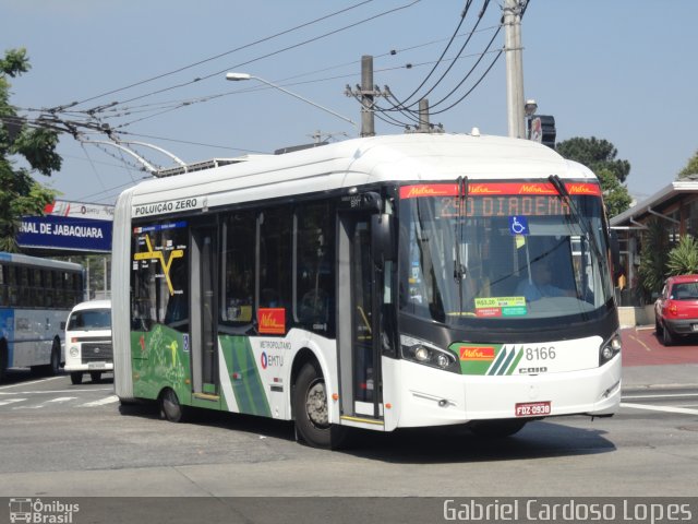 Metra - Sistema Metropolitano de Transporte 8166 na cidade de São Paulo, São Paulo, Brasil, por Gabriel Cardoso Lopes. ID da foto: 2199697.