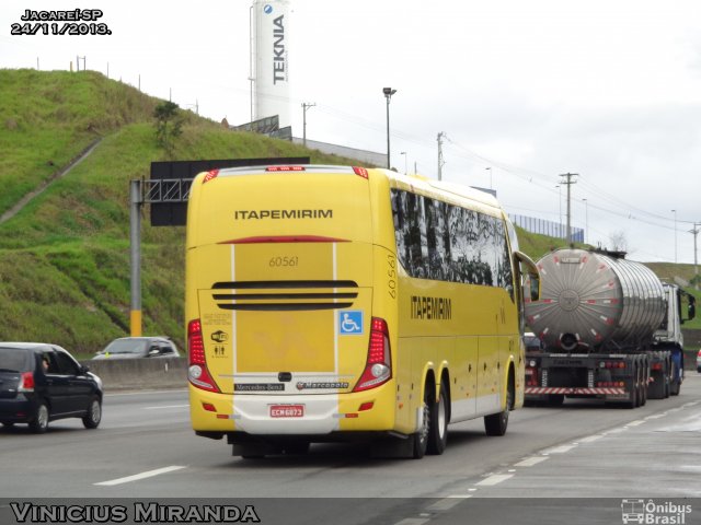Viação Itapemirim 60561 na cidade de Jacareí, São Paulo, Brasil, por Vinicius Miranda. Número da foto: #2198013.