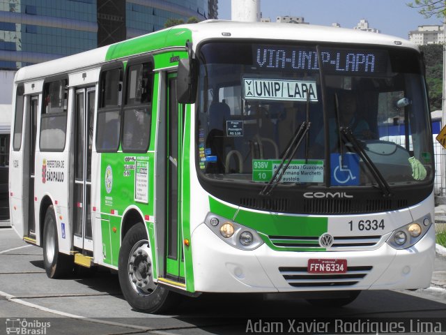 Transcooper > Norte Buss 1 6334 na cidade de São Paulo, São Paulo, Brasil, por Adam Xavier Rodrigues Lima. ID da foto: 2200851.