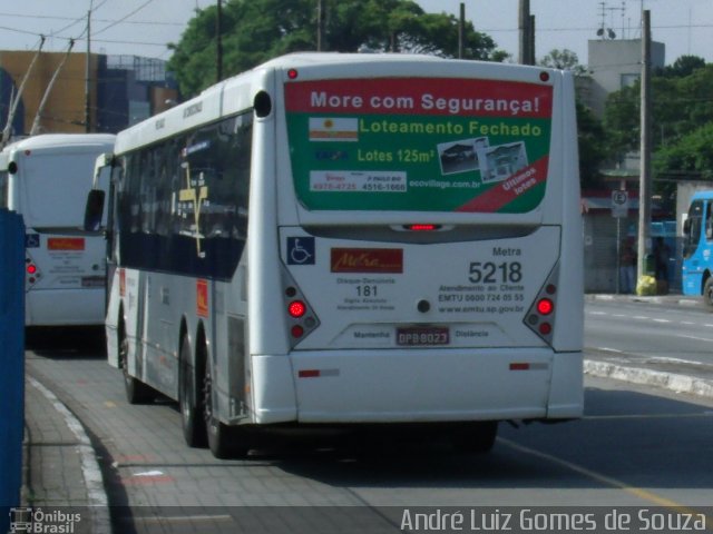 Metra - Sistema Metropolitano de Transporte 5218 na cidade de São Paulo, São Paulo, Brasil, por André Luiz Gomes de Souza. Número da foto: #2201692.
