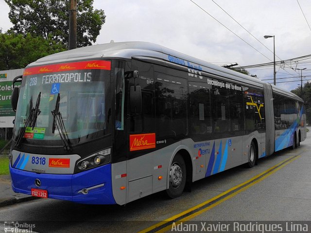 Metra - Sistema Metropolitano de Transporte 8318 na cidade de Diadema, São Paulo, Brasil, por Adam Xavier Rodrigues Lima. Número da foto: #2200786.
