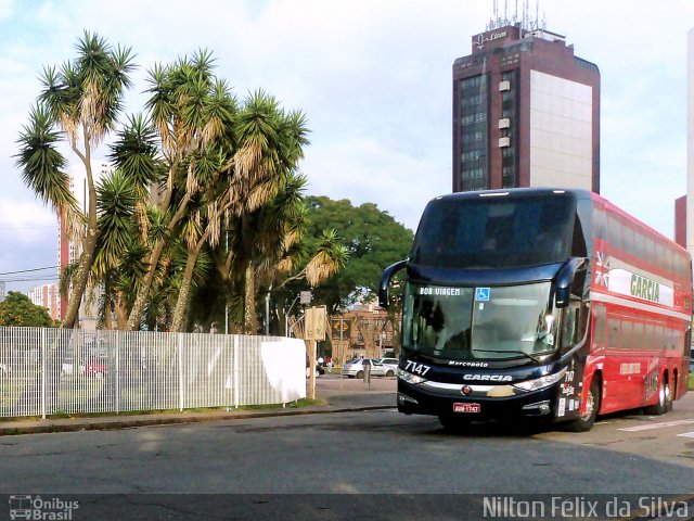 Viação Garcia 7147 na cidade de Curitiba, Paraná, Brasil, por Nilton Félix da Silva. Número da foto: #2199763.