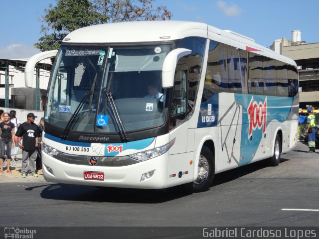 Auto Viação 1001 RJ 108.550 na cidade de Rio de Janeiro, Rio de Janeiro, Brasil, por Gabriel Cardoso Lopes. ID da foto: 2201879.