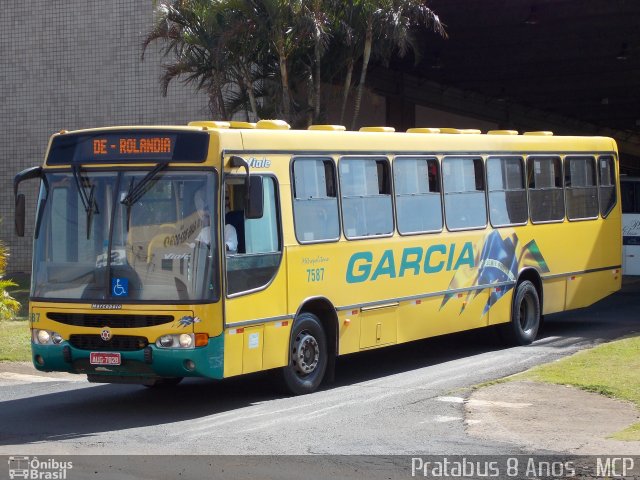 Viação Garcia 7587 na cidade de Apucarana, Paraná, Brasil, por Cristiano Soares da Silva. Número da foto: #2203412.