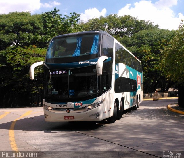 Auto Viação 1001 RJ 108.591 na cidade de São Paulo, São Paulo, Brasil, por Ricardo Zuin. Número da foto: #2203104.