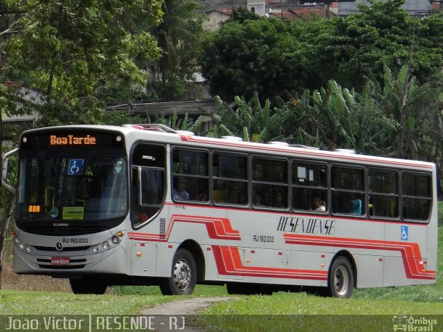 Viação Resendense RJ 192.033 na cidade de Resende, Rio de Janeiro, Brasil, por João Victor. ID da foto: 2204939.