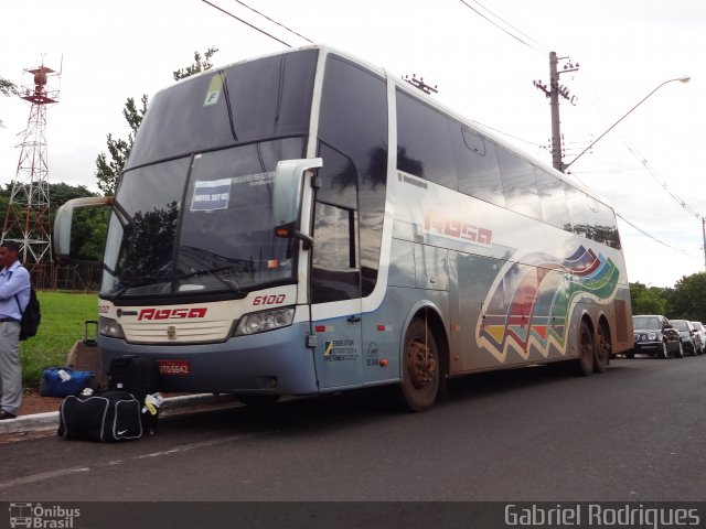 Rosa Turismo 6100 na cidade de São José do Rio Preto, São Paulo, Brasil, por Gabriel Rodrigues. ID da foto: 2204058.