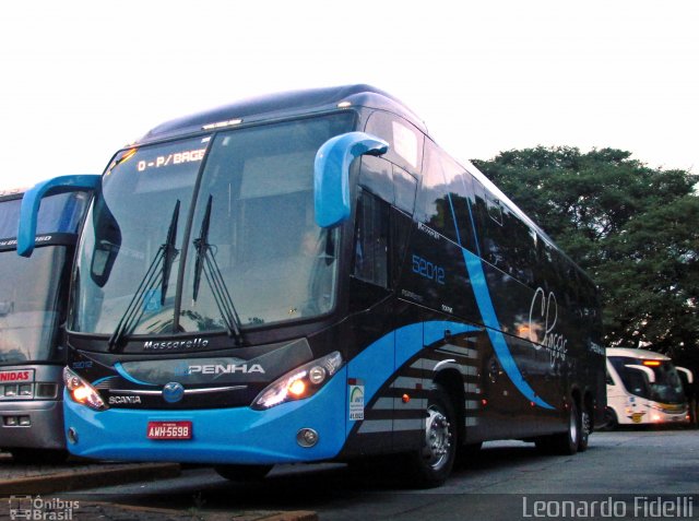 Empresa de Ônibus Nossa Senhora da Penha 52012 na cidade de São Paulo, São Paulo, Brasil, por Leonardo Fidelli. Número da foto: #2205227.