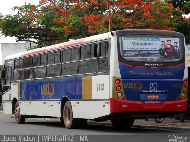 VBL - Viação Branca do Leste 2413 na cidade de Imperatriz, Maranhão, Brasil, por João Victor. ID da foto: 2204904.