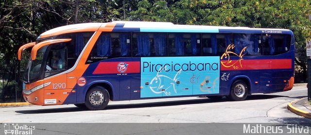 Viação Piracicabana 1290 na cidade de São Paulo, São Paulo, Brasil, por Matheus Silva. Número da foto: #2206823.