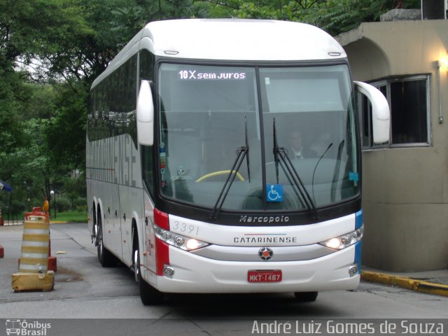 Auto Viação Catarinense 3391 na cidade de São Paulo, São Paulo, Brasil, por André Luiz Gomes de Souza. Número da foto: #2207829.