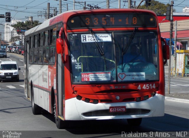 Nova Aliança  4 > Empresa de Transportes Novo Horizonte 4 4514 na cidade de São Paulo, São Paulo, Brasil, por Cristiano Soares da Silva. Número da foto: #2207517.