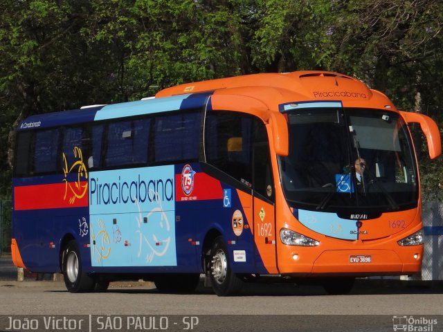 Viação Piracicabana 1692 na cidade de São Paulo, São Paulo, Brasil, por João Victor. Número da foto: #2150299.