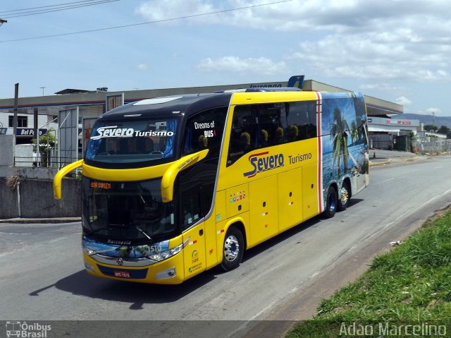 Severo Turismo 1510 na cidade de Belo Horizonte, Minas Gerais, Brasil, por Adão Raimundo Marcelino. ID da foto: 2152406.