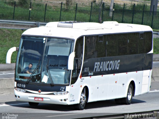 Francovig Transportes Coletivos 6219 na cidade de Queimados, Rio de Janeiro, Brasil, por André Vitor  Silva dos Santos. Número da foto: #2152156.