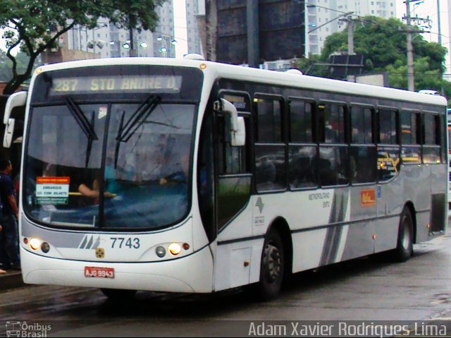 Metra - Sistema Metropolitano de Transporte 7743 na cidade de São Bernardo do Campo, São Paulo, Brasil, por Adam Xavier Rodrigues Lima. Número da foto: #2151147.
