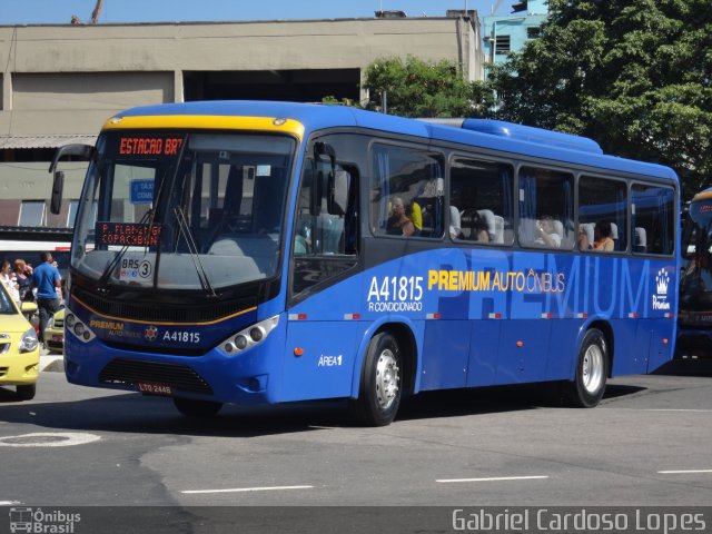 Premium Auto Ônibus A41815 na cidade de Rio de Janeiro, Rio de Janeiro, Brasil, por Gabriel Cardoso Lopes. ID da foto: 2208025.