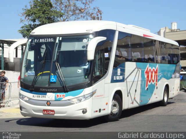 Auto Viação 1001 RJ 108.290 na cidade de Rio de Janeiro, Rio de Janeiro, Brasil, por Gabriel Cardoso Lopes. ID da foto: 2208028.