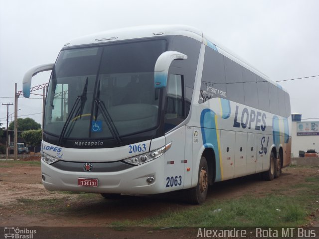 LopeSul Transportes - Lopes e Oliveira Transportes e Turismo - Lopes Sul 2063 na cidade de Primavera do Leste, Mato Grosso, Brasil, por Alexandre Rodrigo. Número da foto: #2154214.