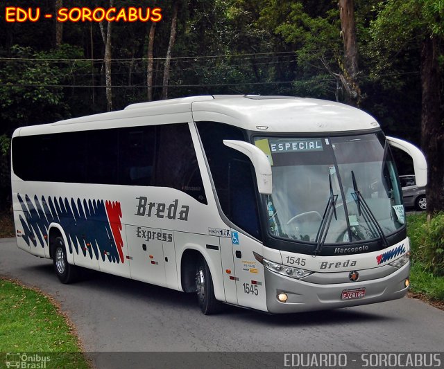 Breda Transportes e Serviços 1545 na cidade de São Paulo, São Paulo, Brasil, por EDUARDO - SOROCABUS. ID da foto: 2155545.