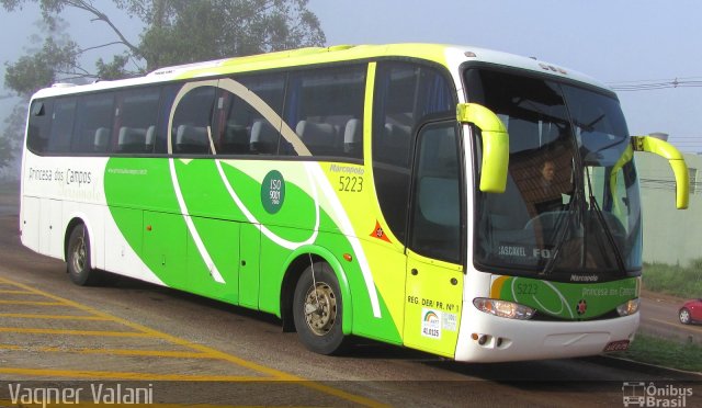 Expresso Princesa dos Campos 5223 na cidade de Cascavel, Paraná, Brasil, por Vagner Valani. ID da foto: 2156560.