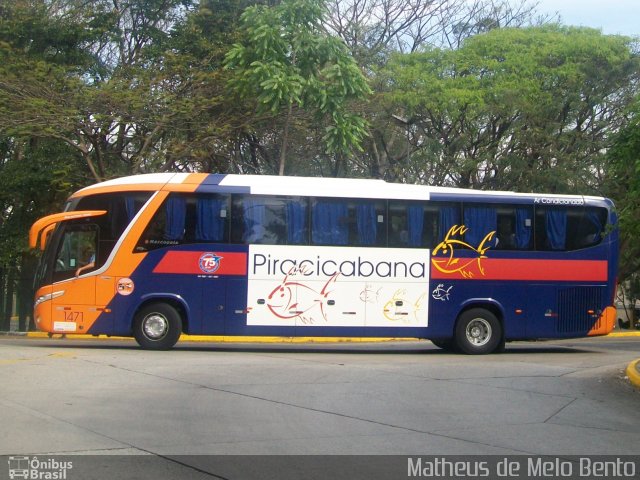 Viação Piracicabana 1471 na cidade de São Paulo, São Paulo, Brasil, por Matheus de Melo Bento. Número da foto: #2154298.