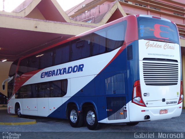 Expresso Embaixador 501 na cidade de Pelotas, Rio Grande do Sul, Brasil, por Gabriel  Morosoli. Número da foto: #2156923.