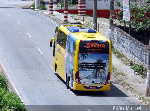 Severo Turismo 1510 na cidade de Belo Horizonte, Minas Gerais, Brasil, por Adão Raimundo Marcelino. ID da foto: 2160298.