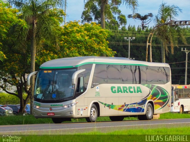 Viação Garcia 7356 na cidade de Telêmaco Borba, Paraná, Brasil, por Lucas Gabriel. ID da foto: 2161338.